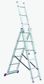 Krause CORDA Alu sokcélú létra lépcsőfunkcióval 3x9 fokos