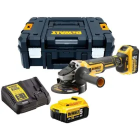 DeWalt DCG405P2-QW sarokcsiszoló 18V 125mm 2 db 5Ah akkumulátorral és töltővel TSTAK kofferben