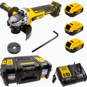DeWalt DCG405P3-QW sarokcsiszoló 18V 125mm 3 db 5Ah akkumulátor + töltő kofferben