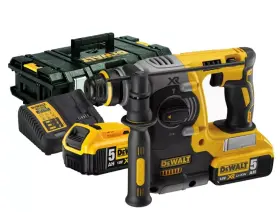 DeWalt DCH273P2T-QW fúró-vésőkalapács 18V 2 db 5Ah akkumulátor + töltő TSTAK kofferben
