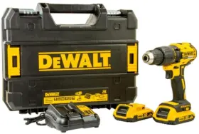 DeWalt DCD778D2T-QW ütvefúró-csavarozó 18V 2Ah akkumulátor és töltő TSTAK kofferban